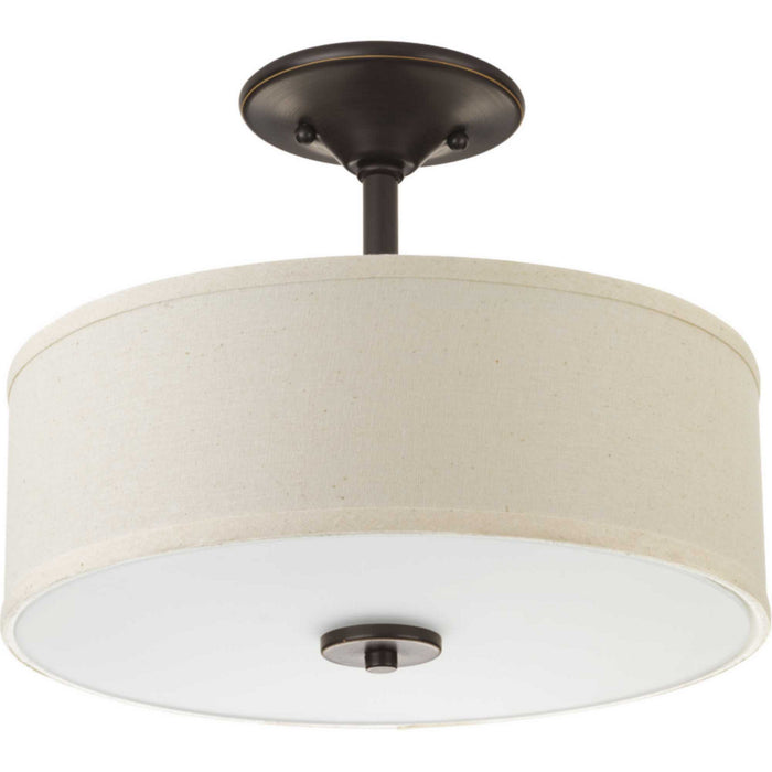 LED Semi-Flush Mount from the Inspire collection in Antique Bronze finish