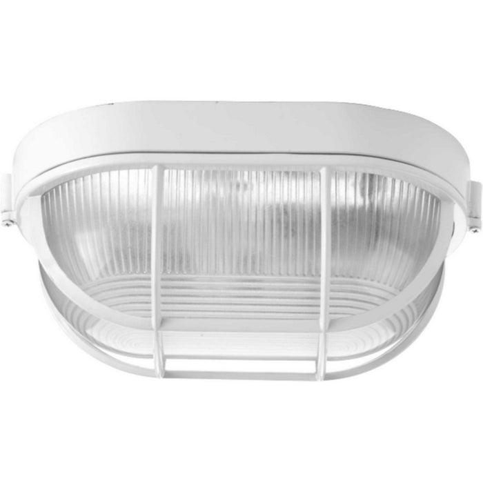 One Light Flush Mount from the Bulkheads collection in White finish