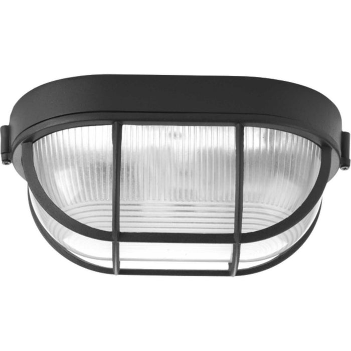 One Light Flush Mount from the Bulkheads collection in Black finish