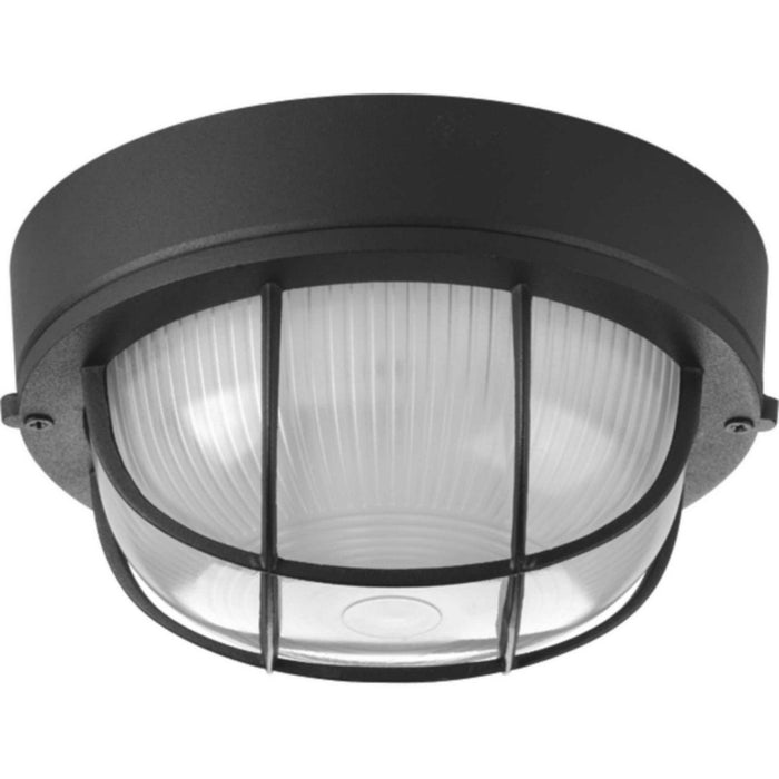One Light Flush Mount from the Bulkheads collection in Black finish