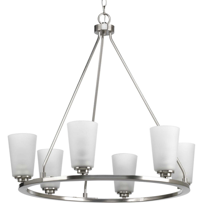 Six Light Chandelier from the Debut collection in Brushed Nickel finish
