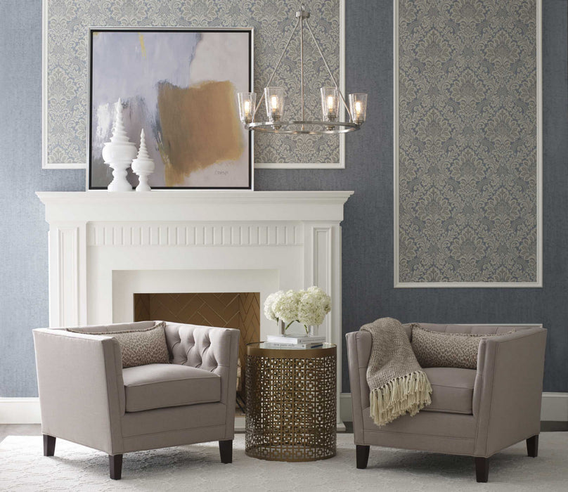 Six Light Chandelier from the Debut collection in Brushed Nickel finish