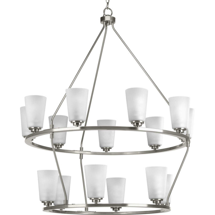 15 Light Chandelier from the Debut collection in Brushed Nickel finish