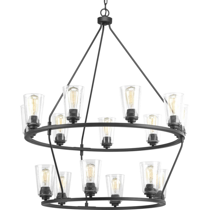 15 Light Chandelier from the Debut collection in Graphite finish