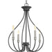 Progress Lighting - P400029-143 - Four Light Chandelier - Whisp - Graphite