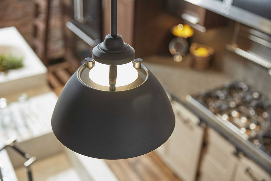 One Light Pendant from the Carbon collection in Graphite finish