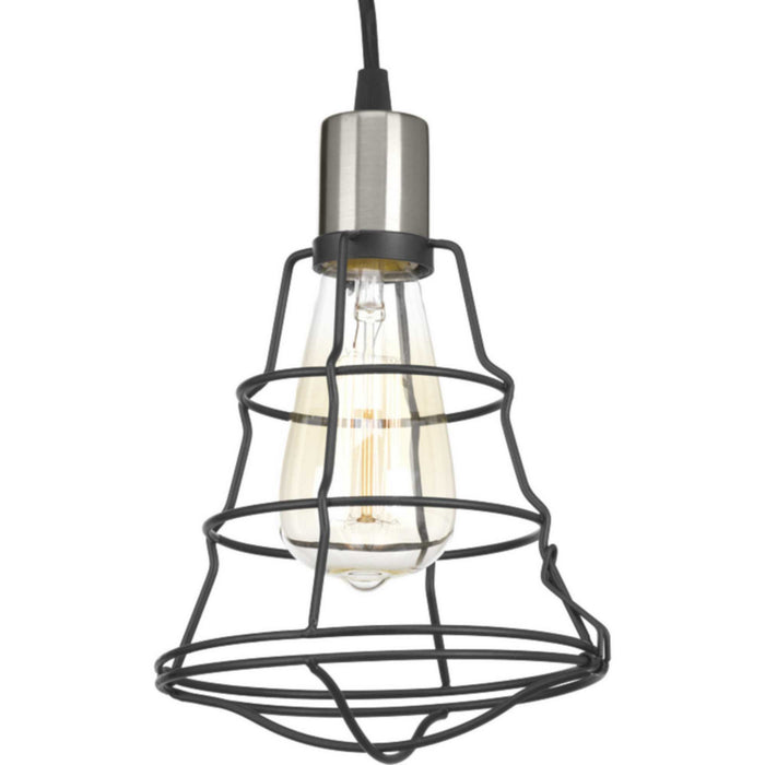 Progress Lighting - P500021-143 - One Light Mini Pendant - Gauge - Graphite