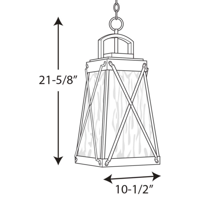 One Light Hanging Lantern from the Creighton collection in Antique Bronze finish