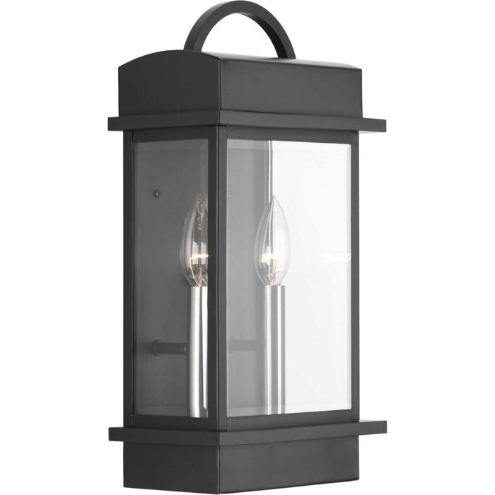 Two Light Wall Lantern from the Santee collection in Black finish