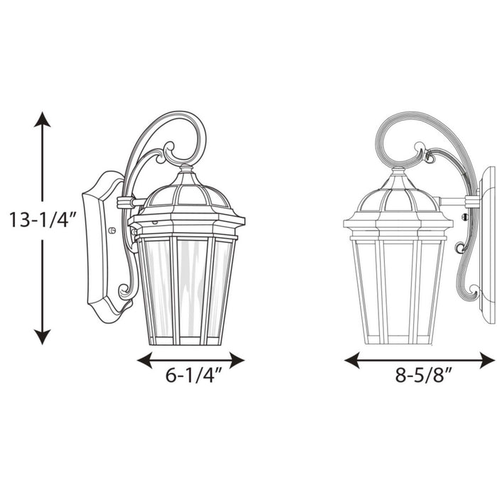 One Light Wall Lantern from the Verdae collection in Black finish