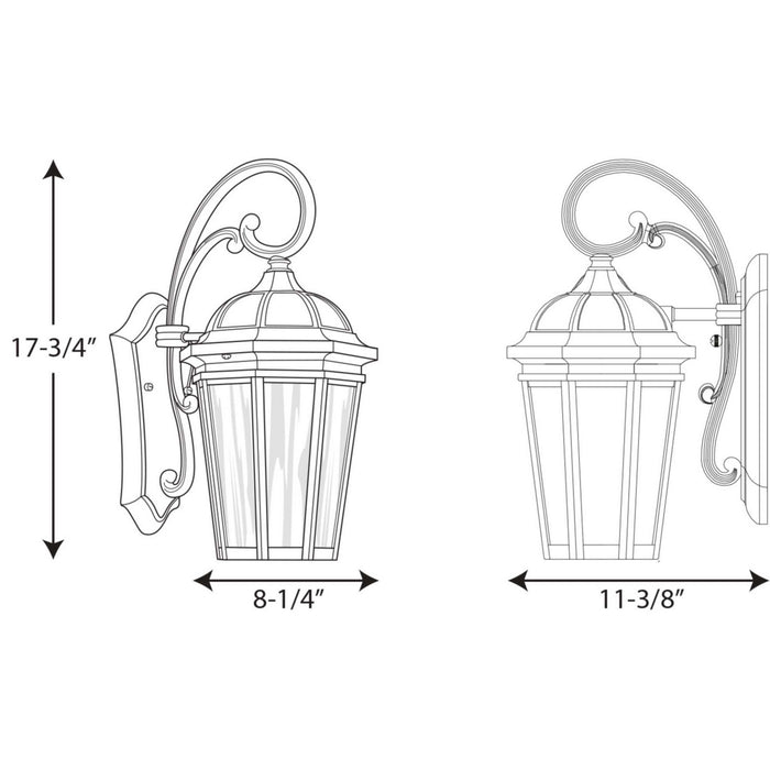 One Light Wall Lantern from the Verdae collection in Black finish