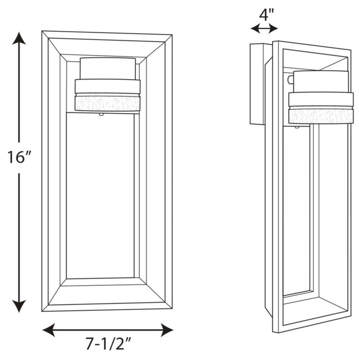 LED Wall Lantern from the Z-1010 collection in Architectural Bronze finish