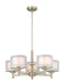 Dolan Designs - 1270-09 - Five Light Chandelier - Double Organza - Satin Nickel