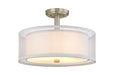 Dolan Designs - 1275-09 - Four Light Semi Flush Mount - Double Organza - Satin Nickel