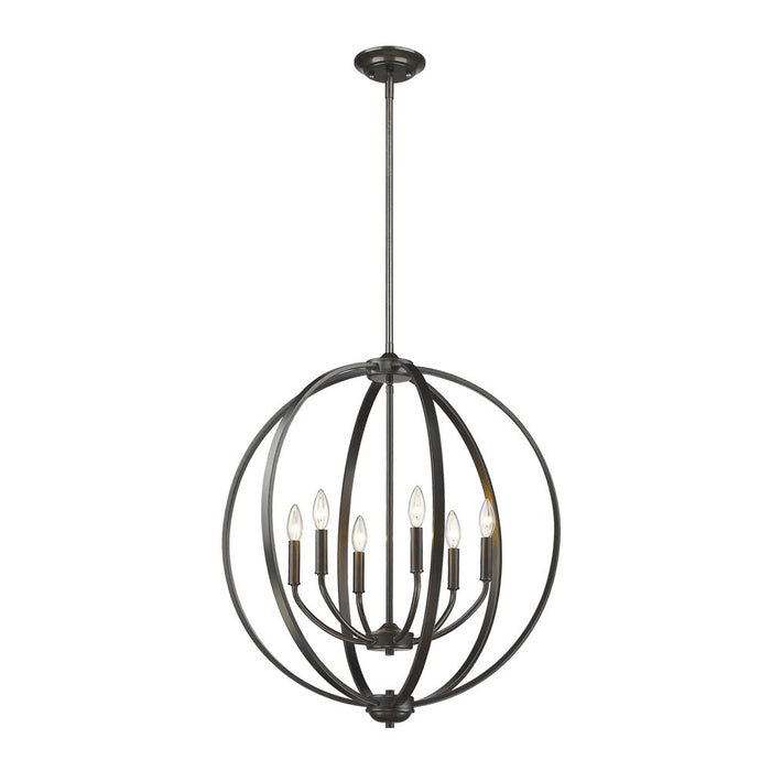 Six Light Chandelier from the Colson collection in Etruscan Bronze finish