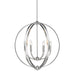 Golden - 3167-6 PW - Six Light Chandelier - Colson - Pewter