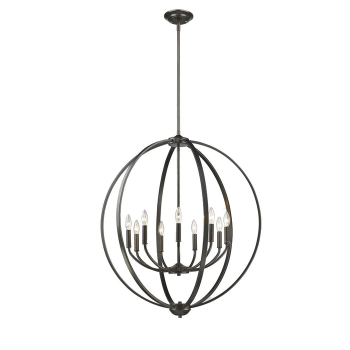 Nine Light Chandelier from the Colson collection in Etruscan Bronze finish