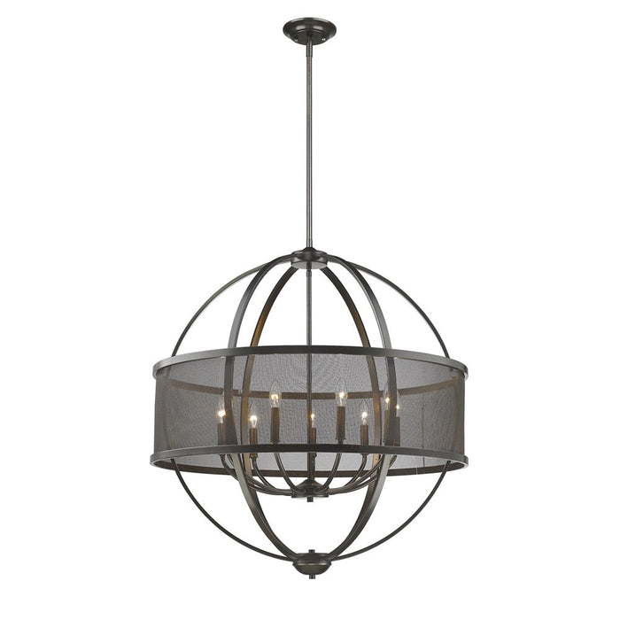 Nine Light Chandelier from the Colson collection in Etruscan Bronze finish