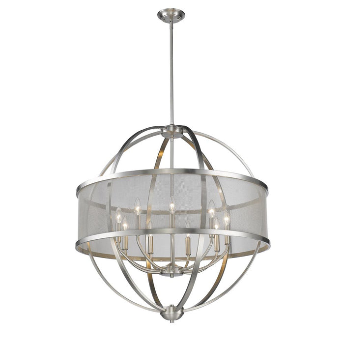 Nine Light Chandelier from the Colson collection in Pewter finish