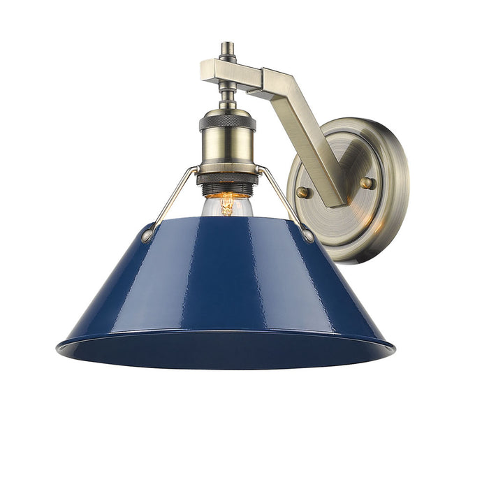 One Light Wall Sconce from the Orwell collection in Aged Brass finish
