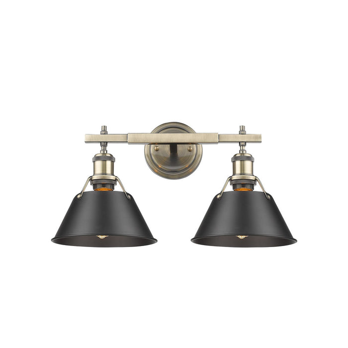 Two Light Bath Vanity from the Orwell collection in Aged Brass finish
