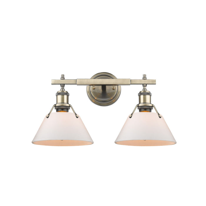 Two Light Bath Vanity from the Orwell collection in Aged Brass finish