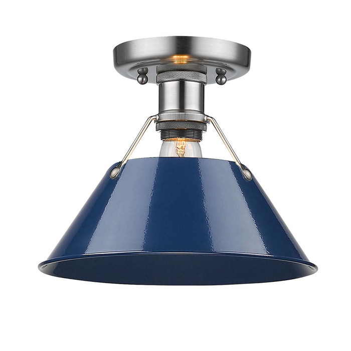 One Light Flush Mount from the Orwell collection in Pewter finish