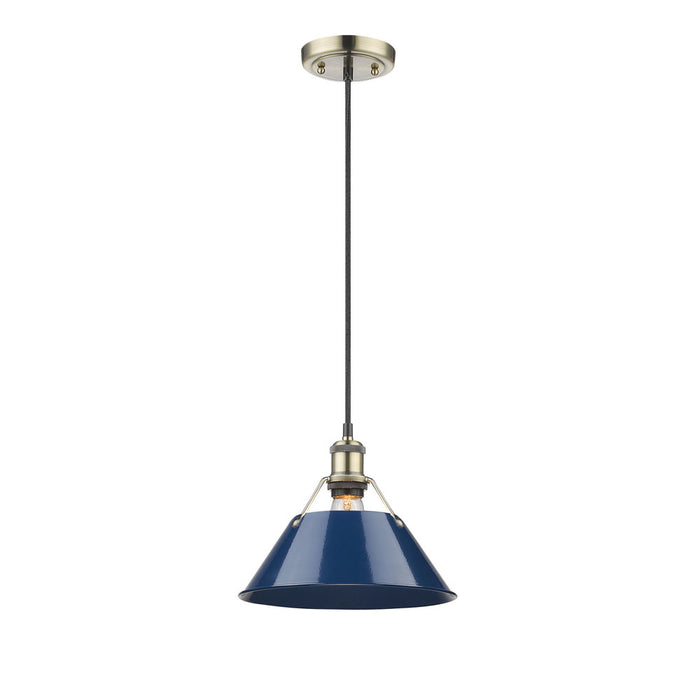 One Light Pendant from the Orwell collection in Aged Brass finish