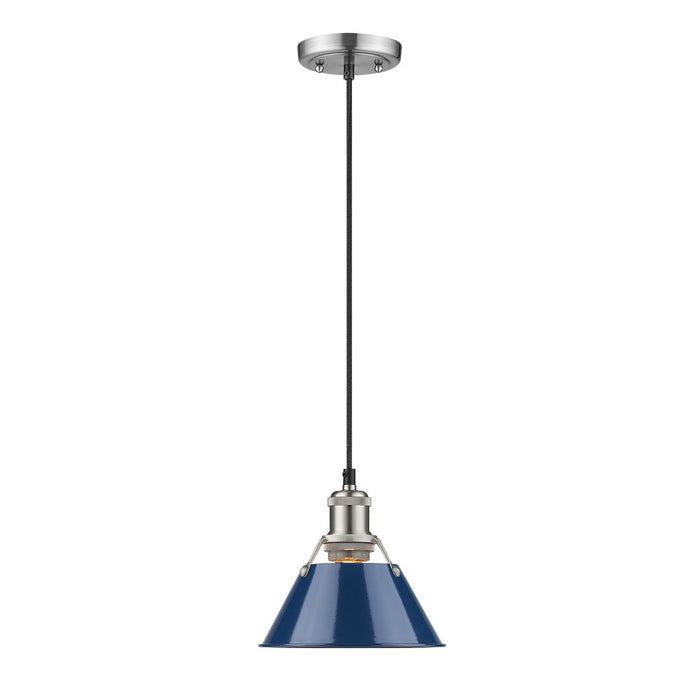 Golden - 3306-S PW-NVY - One Light Pendant - Orwell - Pewter