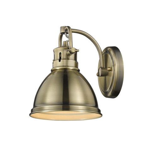 Golden - 3602-BA1 AB-AB - One Light Bath Vanity - Duncan - Aged Brass