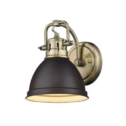 Golden - 3602-BA1 AB-RBZ - One Light Bath Vanity - Duncan - Aged Brass