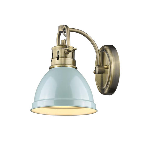 Golden - 3602-BA1 AB-SF - One Light Bath Vanity - Duncan - Aged Brass