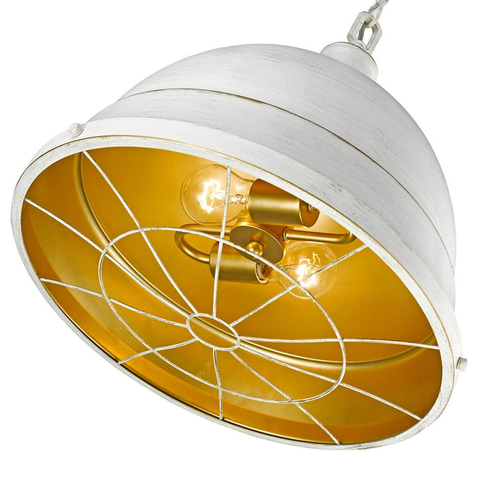 Two Light Pendant from the Bartlett collection in French White finish