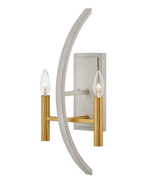 Two Light Wall Sconce from the Euclid collection in Cement Gray finish