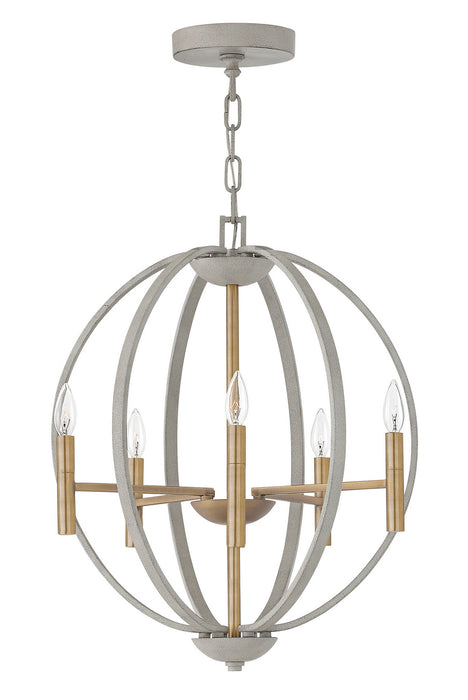 Hinkley - 3466CG - Six Light Foyer Pendant - Euclid - Cement Gray