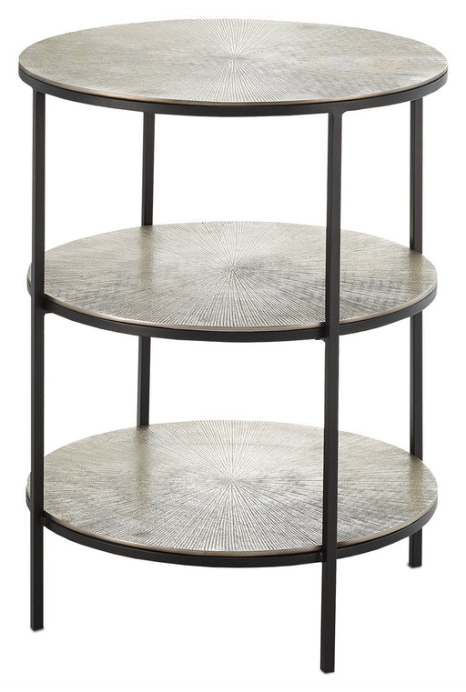 Currey and Company - 4000-0013 - Accent Table - Cane - Black/Pewter