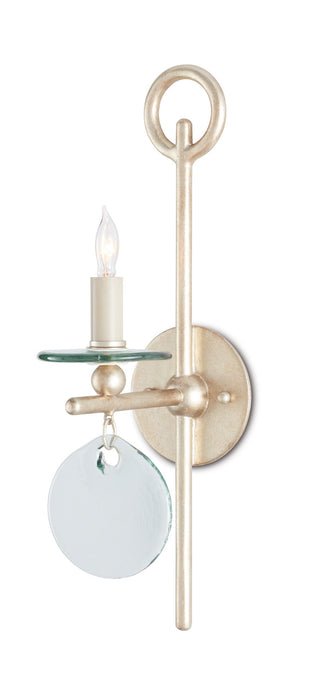 One Light Wall Sconce from the Sethos collection in Silver Leaf finish