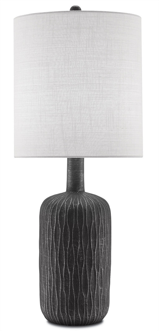 Currey and Company - 6000-0098 - One Light Table Lamp - Rivers - Steel Gray/Matte Black