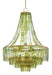 Currey and Company - 9000-0147 - Seven Light Chandelier - Vintner - Dark Contemporary Gold Leaf/Green