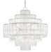 Currey and Company - 9000-0160 - Eight Light Chandelier - Sommelier Blanc - Contemporary Silver Leaf/Opaque White