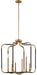 Minka-Lavery - 4066-660 - Six Light Pendant - Liege - Aged Kinston Bronze W/Brass Hi