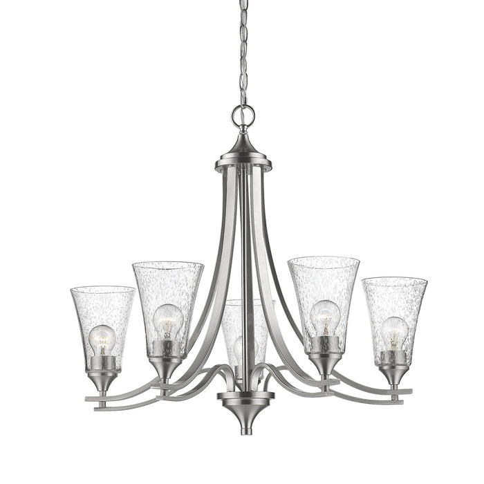 Millennium - 1465-SN - Five Light Chandelier - Natalie - Satin Nickel