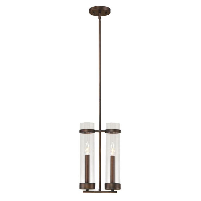 Millennium - 1982-RBZ - Two Light Mini Pendant - Milan - Rubbed Bronze