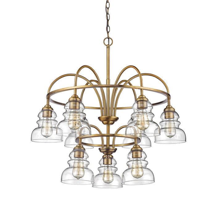 Millennium - 7349-HBZ - Nine Light Chandelier - Brighton - Heirloom Bronze