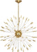 Robert Abbey - 166 - Eight Light Chandelier - Andromeda - Modern Brass w/ Clear Acrylic Rods