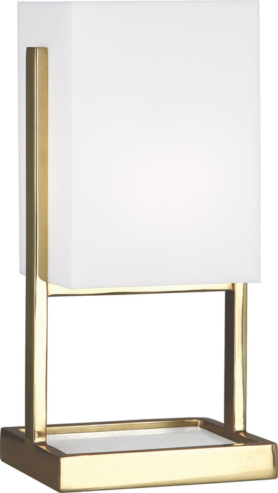 Robert Abbey - 195 - One Light Accent Lamp - Nikole - Modern Brass/White Marble