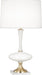 Robert Abbey - 480 - One Light Table Lamp - Raquel - White Glass w/ Modern Brass & White Marble