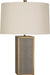 Robert Abbey - 898 - One Light Table Lamp - Anna - Faux Brown Snakeskin Wrapped Base w/ Aged Brass
