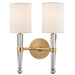 Hudson Valley - 4120-AGB - Two Light Wall Sconce - Volta - Aged Brass