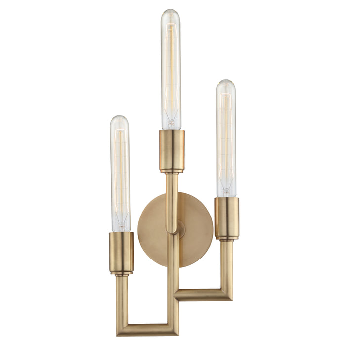 Hudson Valley - 8310-AGB - Three Light Wall Sconce - Angler - Aged Brass